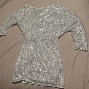 White Sequin Dress